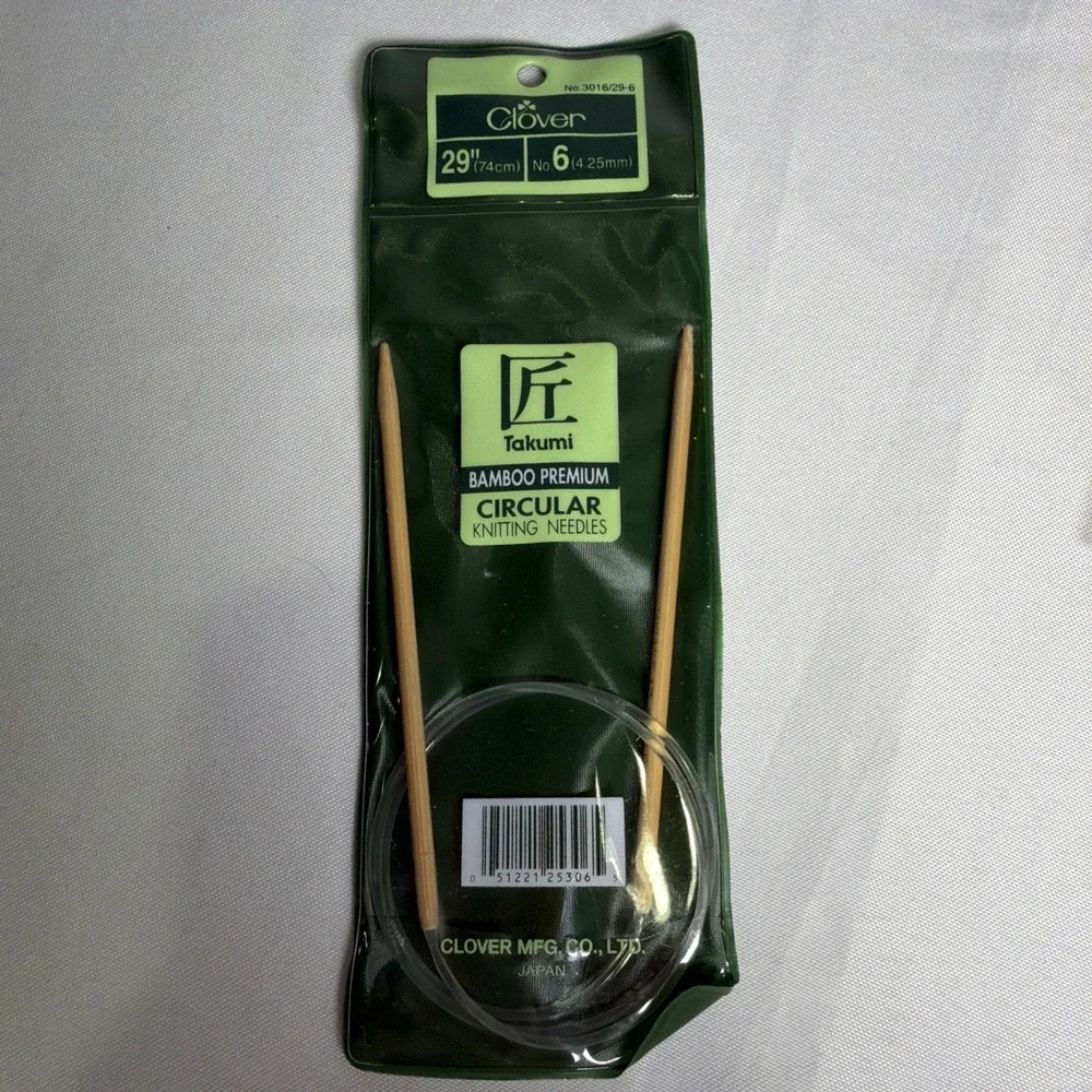 Lot of 4 Sets Of Clover Bamboo Takumi Knitting Needles - Circular And Straight